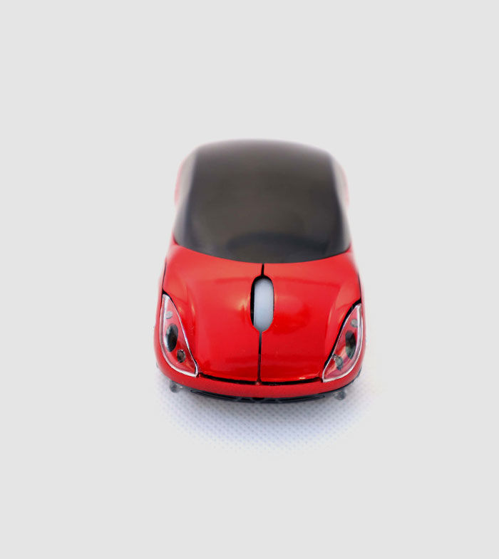 Not Necessity. 2.4GHz Wireless Red 3D Sports Car Mouse with USB ...