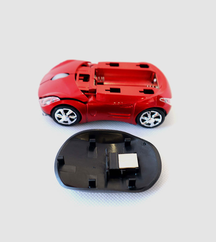 Not Necessity. 2.4GHz Wireless Red 3D Sports Car Mouse with USB ...
