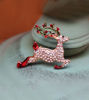 Picture of Rhinestone Deer Pin - Christmas Brooch | Deer Brooch | Deer Christmas Brooch