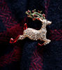 Picture of Rhinestone Deer Pin - Christmas Brooch | Deer Brooch | Deer Christmas Brooch
