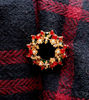 Picture of Vintage Christmas Wreath Pin | Brooch - Rhinestone Brooch