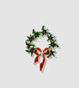 Picture of Vintage Christmas Wreath Pin | Brooch - Rhinestone Brooch