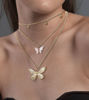 Picture of Trendy Layered Butterfly Necklace – Gold-Tone Multi-Layer Chain for Women & Girls