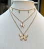 Picture of Trendy Layered Butterfly Necklace – Gold-Tone Multi-Layer Chain for Women & Girls