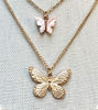 Picture of Trendy Layered Butterfly Necklace – Gold-Tone Multi-Layer Chain for Women & Girls