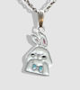 Picture of Cute Bunny Pendant Necklace – Silver-Tone Rabbit Charm Chain for Women & Kids