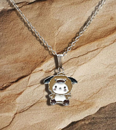 Picture of Cute Puppy Charm Pendant Necklace – Playful & Adorable Kawaii Jewelry for Animal Lovers