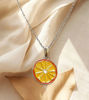 Picture of Orange Slice Pendant Necklace – Cute & Trendy Citrus Fruit Charm Jewelry