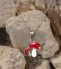 Picture of Red Mushroom Pendant Necklace – Cute & Whimsical Toadstool Charm Jewelry