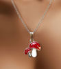 Picture of Red Mushroom Pendant Necklace – Cute & Whimsical Toadstool Charm Jewelry