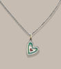 Picture of Triple Heart Pendant Necklace – Colorful Enamel Heart Charm