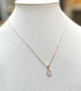 Picture of Dainty Crescent Moon Pendant Necklace – Rose Gold with Sparkling Stones