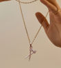 Picture of Elegant Rose Gold Bow Necklace – Dainty Ribbon Pendant with Sparkling Accents
